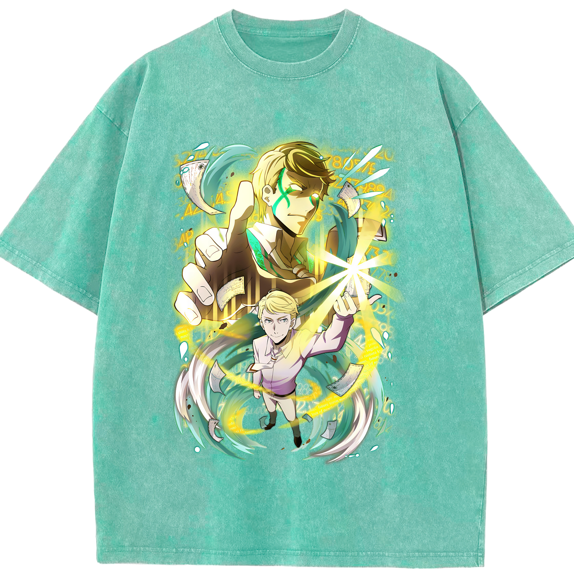 （画像用） 文豪ストレイドッグス Bungo Stray Dogs 綿100% ヴィンテージ風 半袖Tシャツ（フロントプリント）